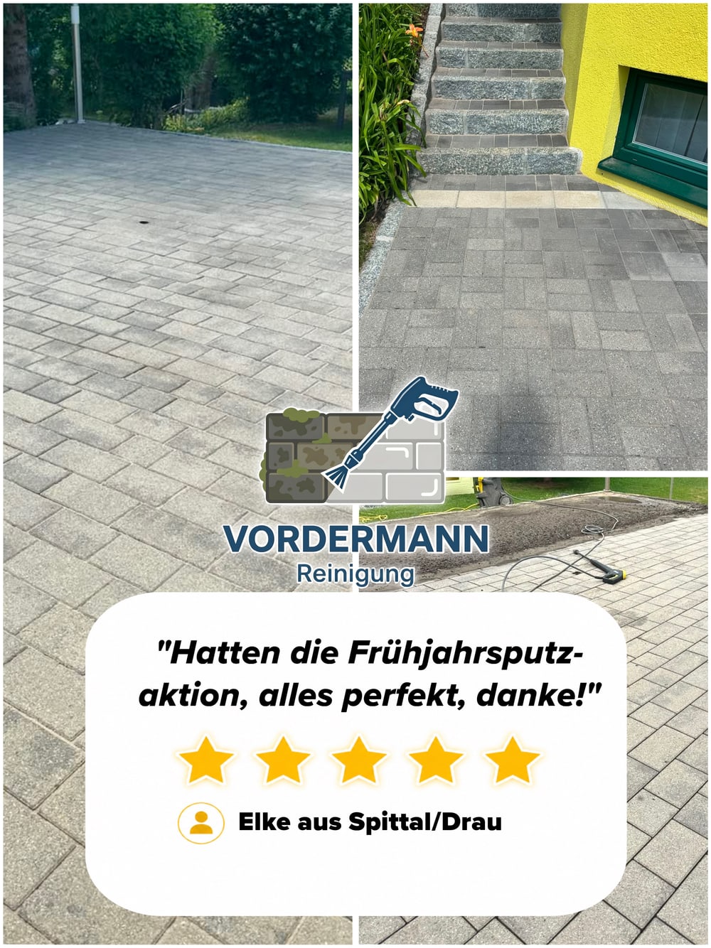 Fünf-Sterne-Bewertung von Elke zum Frühjahrsputz