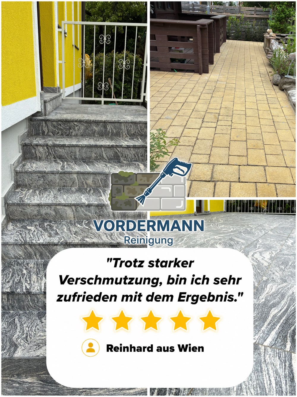 Fünf-Sterne-Bewertung von Reinhard zur Stiegenreinigung